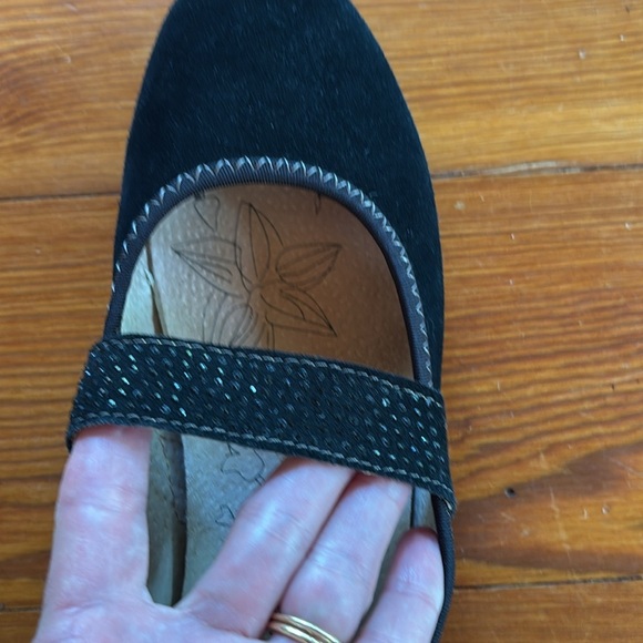 Spring Step Comfort Black Suede Leather Mary Jane Model Aniken Size 39 US 8.5 - Picture 5 of 9